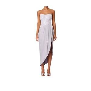 NEW ELLIATT strapless sequin bodice midi dress in ash lilac